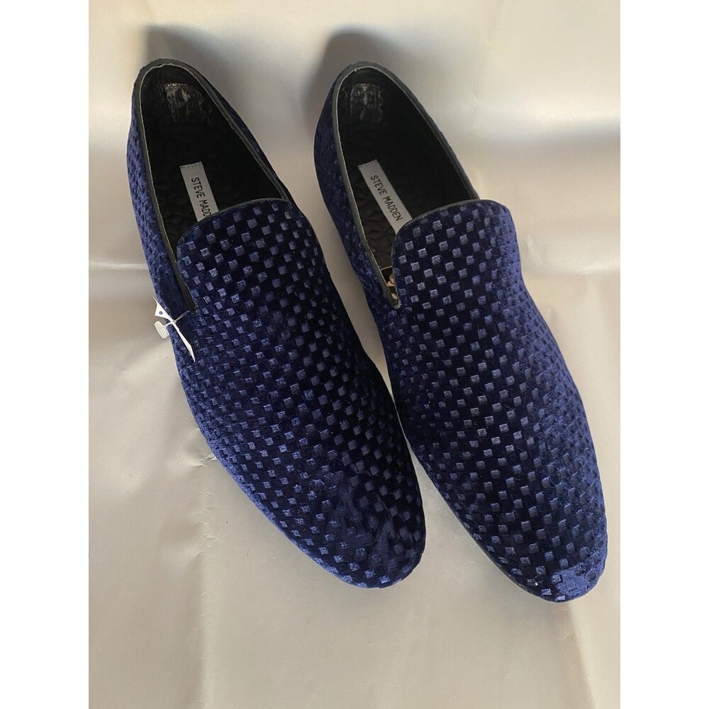 Steve Madden Velvet Upper Slip-On Shoes Lifted Loafer Mens Size 15 NWT Satin
